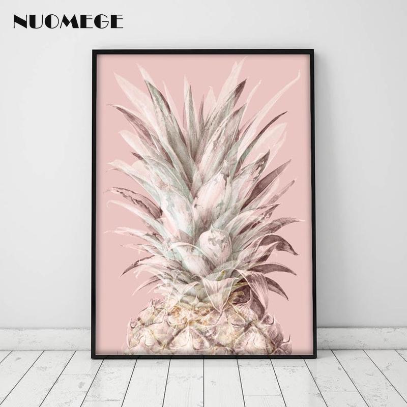 Изображение товара: Лист тропического растения плакаты и принты в виде ананасов, украшение для спальни, искусство на стену, Декор