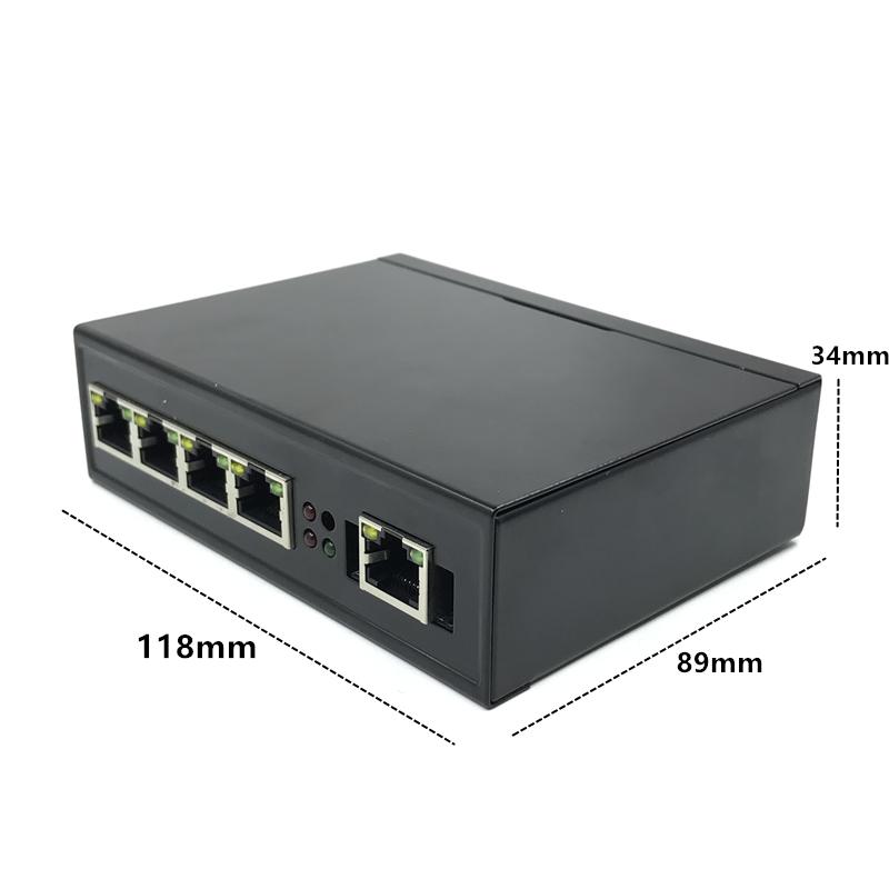 Изображение товара: Управляемый промышленный сетевой коммутатор Ethernet, 5 портов, 1000 м, DIN-рейка, сетевой коммутатор gigabit poe, коммутатор с питанием от POE