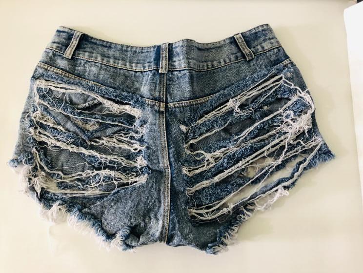 Изображение товара: Женские рваные короткие джинсы с высокой талией, сексуальные джинсовые шорты с потертостями ouc454