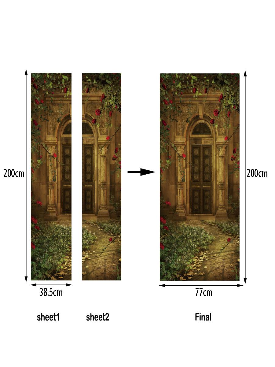 Изображение товара: 2 шт./компл. 3D замок дверь стикер украшения стены стикер s DIY фреска спальня домашний декор плакат ПВХ обои