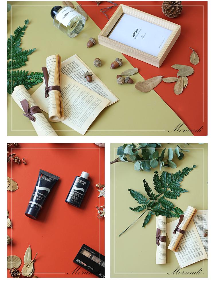 Изображение товара: Morandi однотонный двухсторонний фон для фотосъемки, бумажная доска, Настольная фотосъемка, фотообои для продуктов, инструменты для макияжа