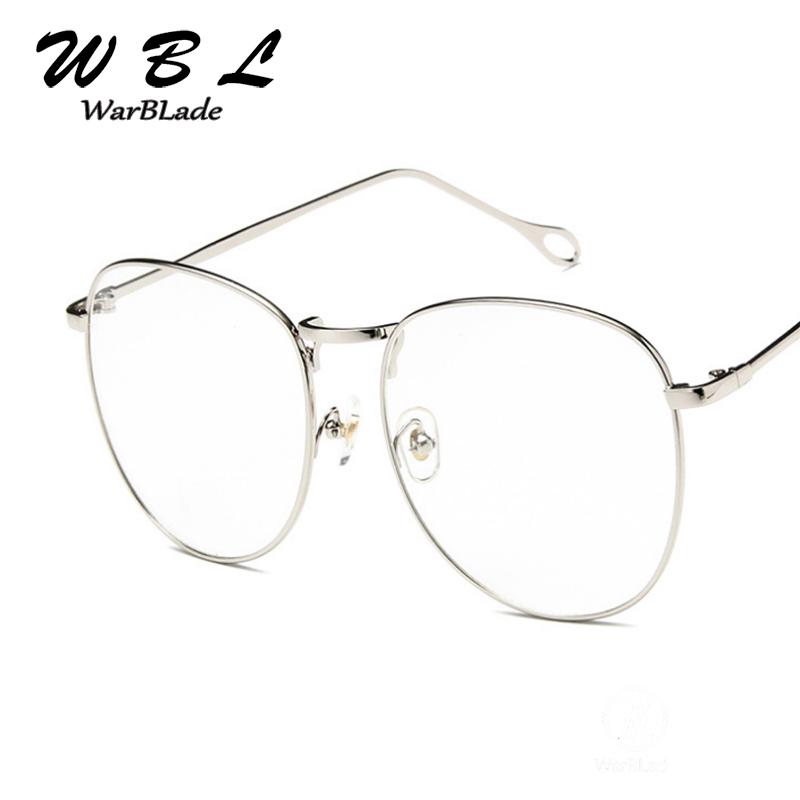 Изображение товара: Модная круглая оправа для очков WarBLade 2018 мужские винтажные металлические очки с прозрачными линзами оптические очки женские зеркальные