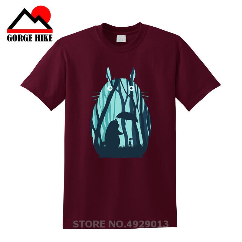 Изображение товара: Мужская футболка с коротким рукавом, винтажная ретро-футболка из хлопка, с изображением 3D фильма Тоторо, 2019