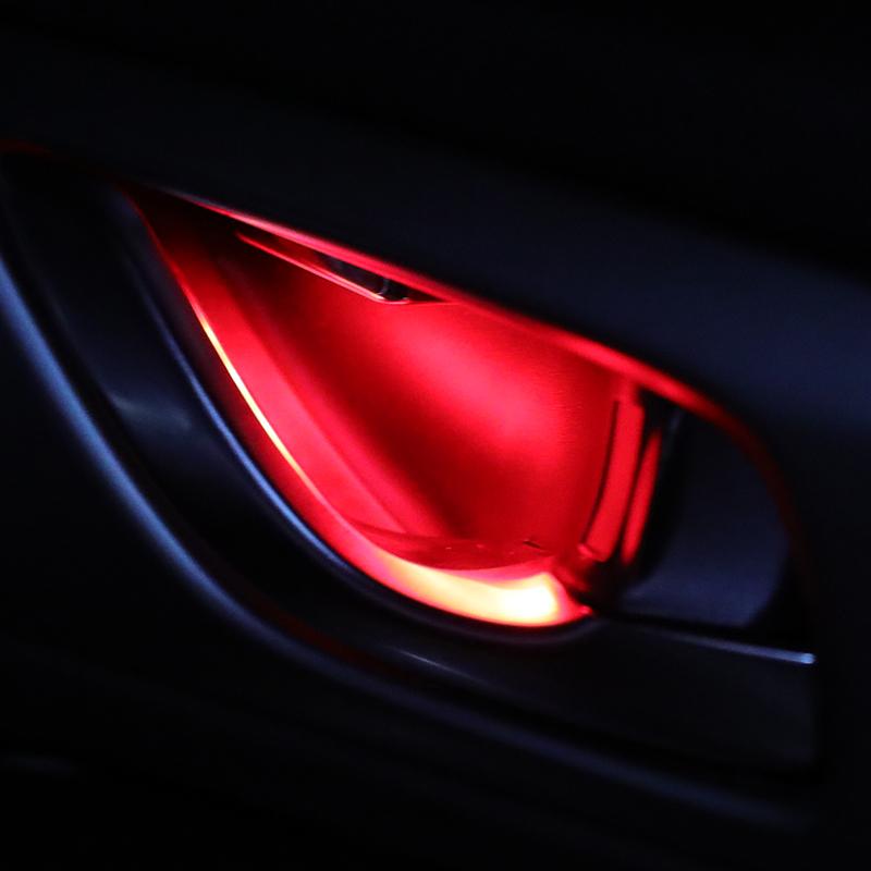 Изображение товара: 4 шт. для Mitsubishi ASX Pajero Lancer Outlander светодиодная внутренняя чаша светильник локотник внутренняя дверная ручка светильник поручня s