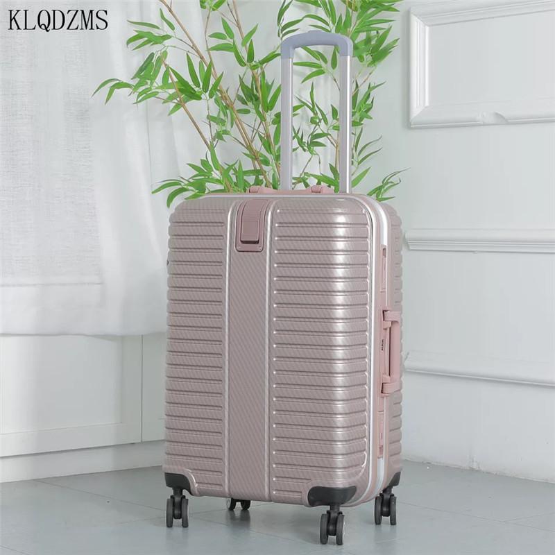 Изображение товара: KLQDZMS 20/22/24/26 дюймов новый корейский pc сумки на колёсиках spinner бренд мужской чемодан в деловом стиле колёса для женщин чемодан дорожные сумки