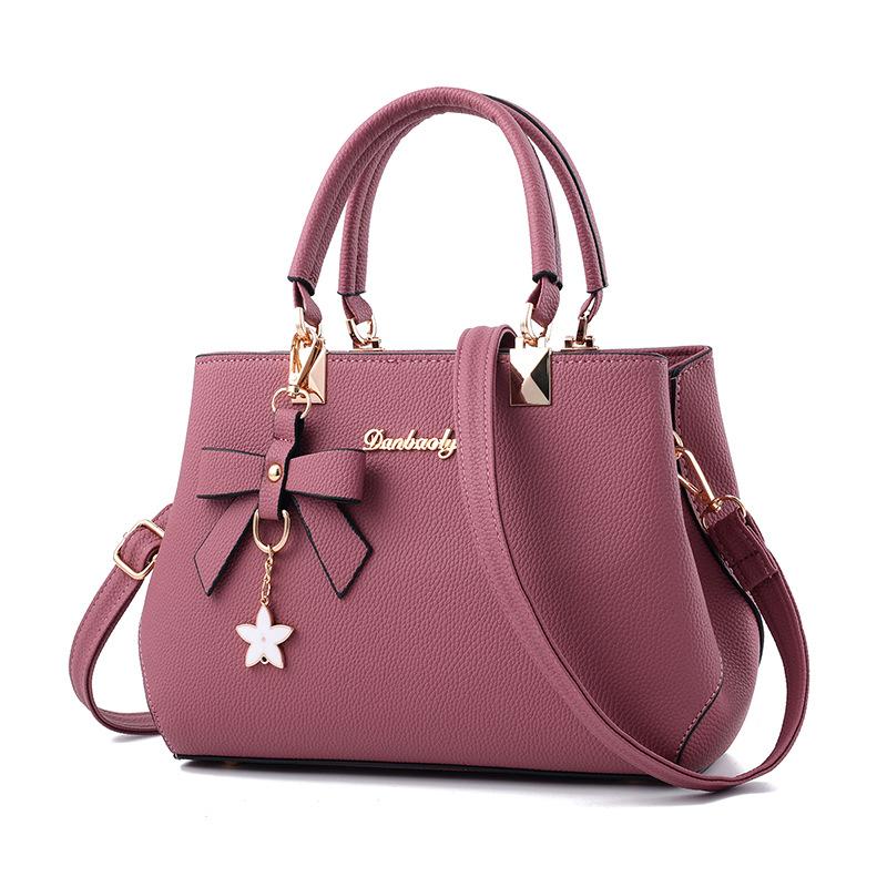 Изображение товара: Женская кожаная сумка через плечо с пятиконечными звездами, сумка-мессенджер, роскошные женские сумки, дизайнерские сумки