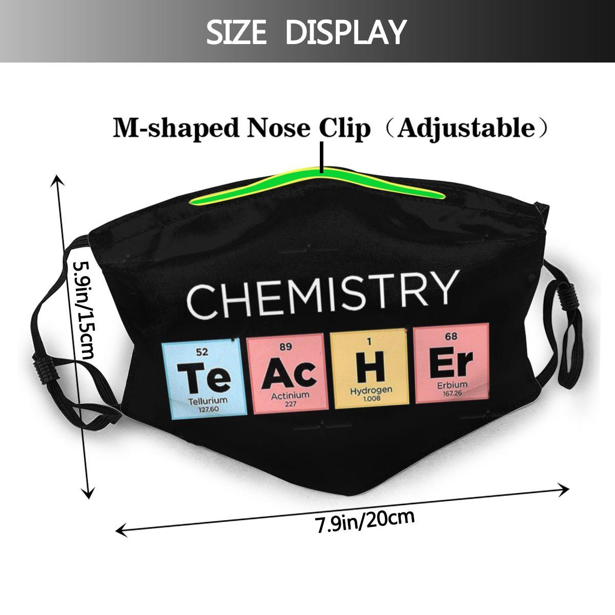 Изображение товара: Химия преподаватель периодически Таблица неодноразовые рот маска для лица с фильтрами пыленепроницаемый полиэстер Защитный чехол респиратор