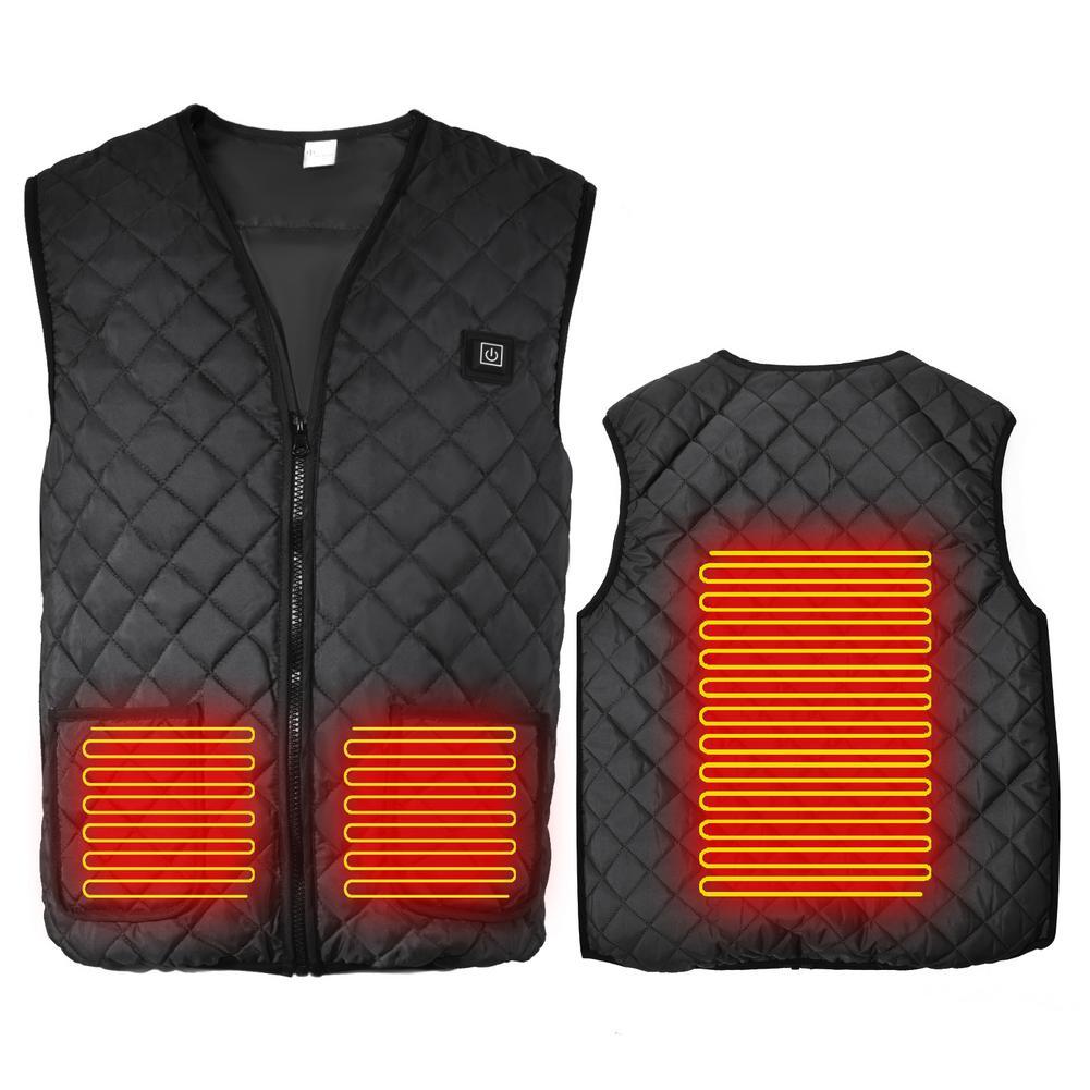 Изображение товара: Мужская зимняя умная хлопковая жилетка с управлением через приложение, жилетка с электрическим подогревом и USB, женская уличная Гибкая теплая зимняя куртка