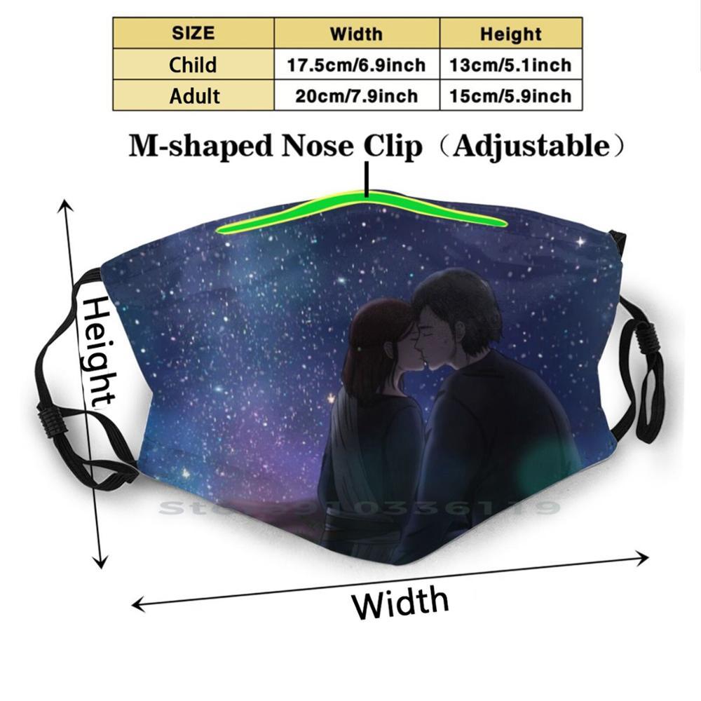 Изображение товара: Многоразовая маска с принтом под звезды фильтрующая маска для лица Pm2.5 детская маска Reylo