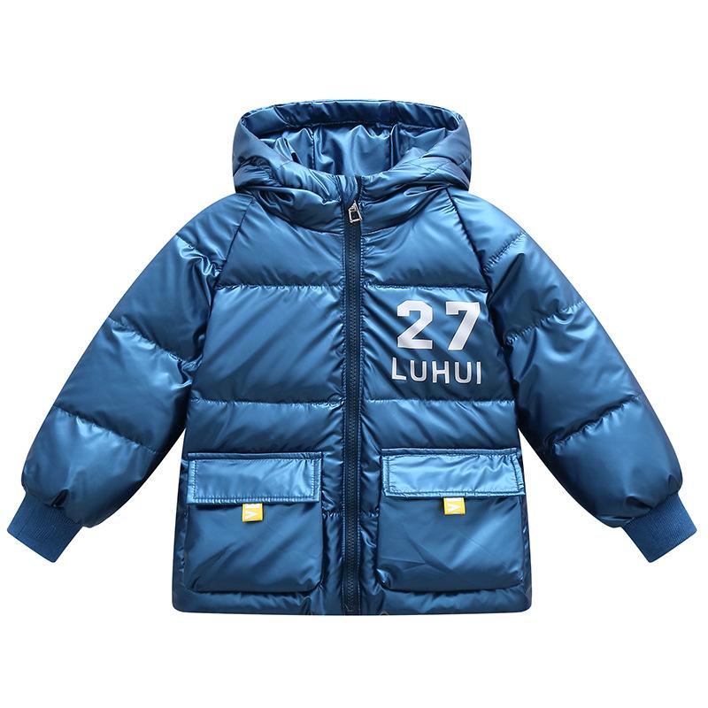 Изображение товара: Зимняя детская пуховая куртка в Корейском стиле для мальчиков и девочек, утепленные пальто, одежда для девочек 2, 6, 10 лет
