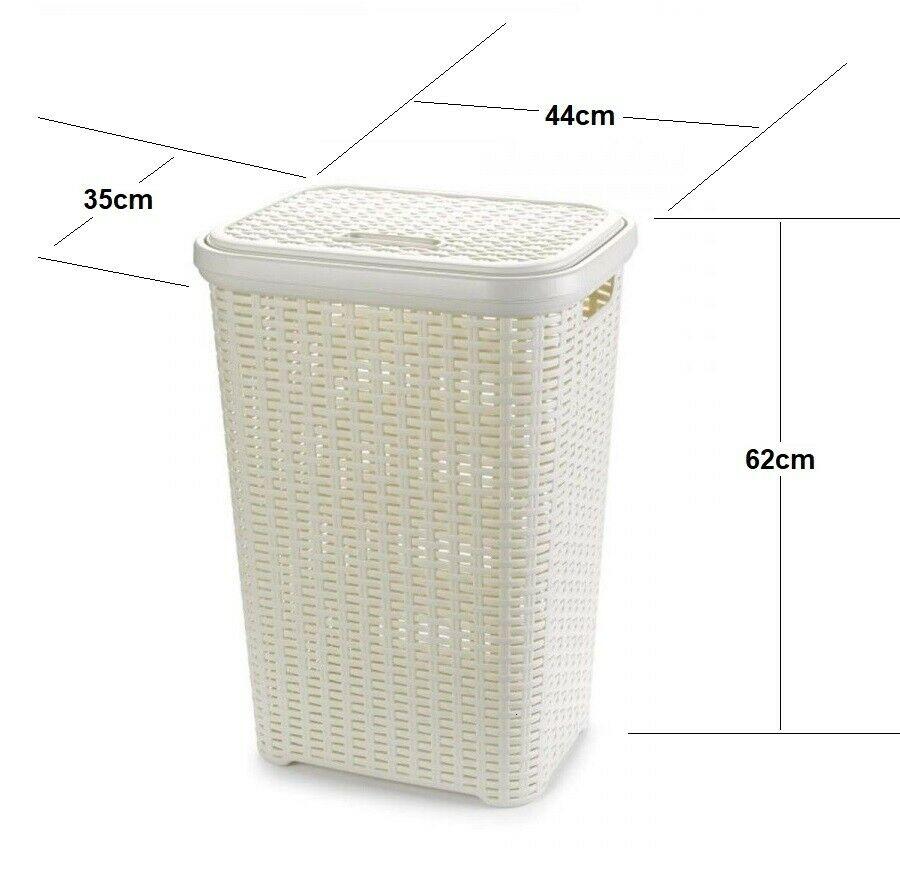 Изображение товара: Cesta de ropa pongotodo с tapa 60 Litros cesto mimbre rattan blanco