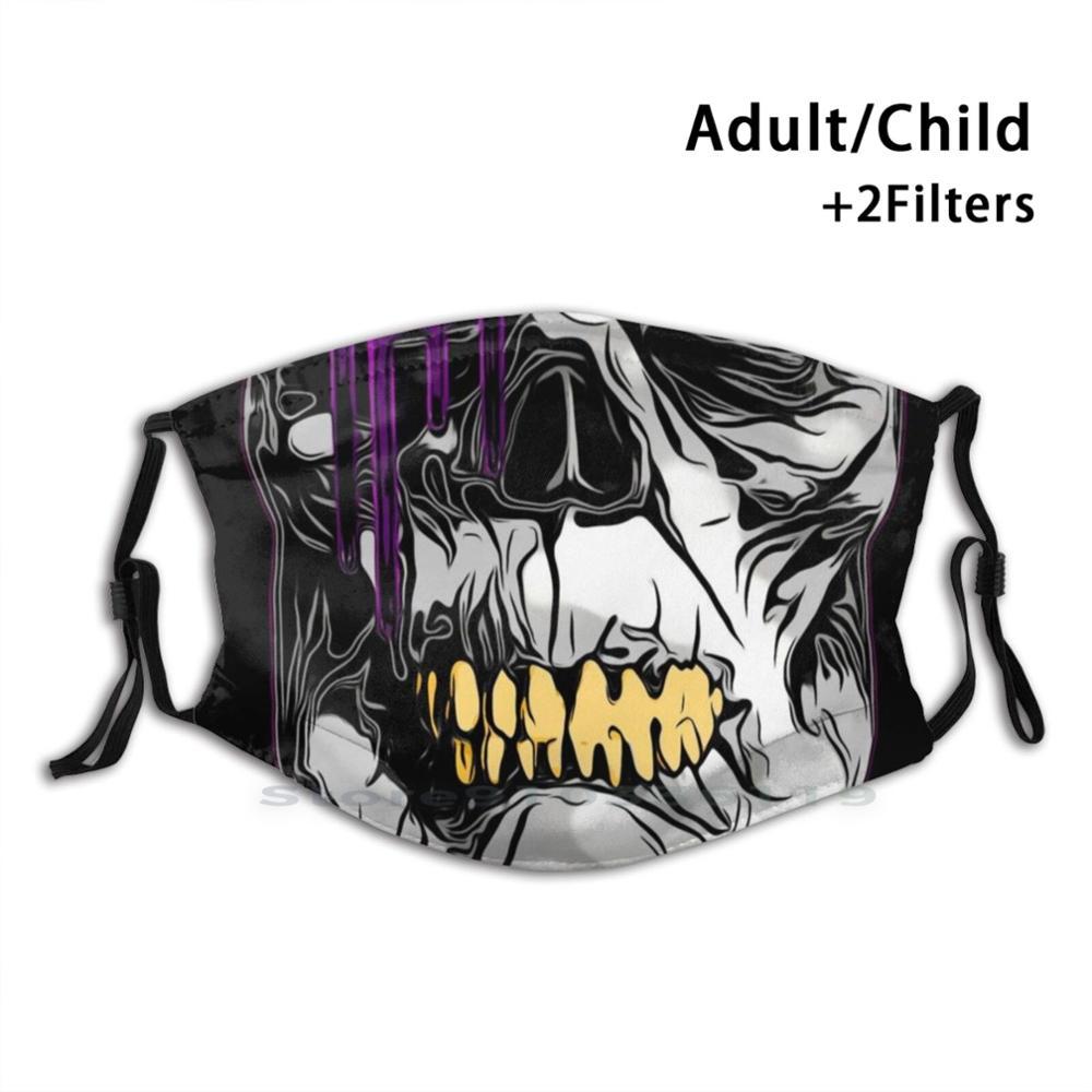 Изображение товара: Bad Dice рот печати многоразовые Pm2.5 фильтр DIY маска для рта дети плохие кости логотип Рот Зубы оригинальная улыбка