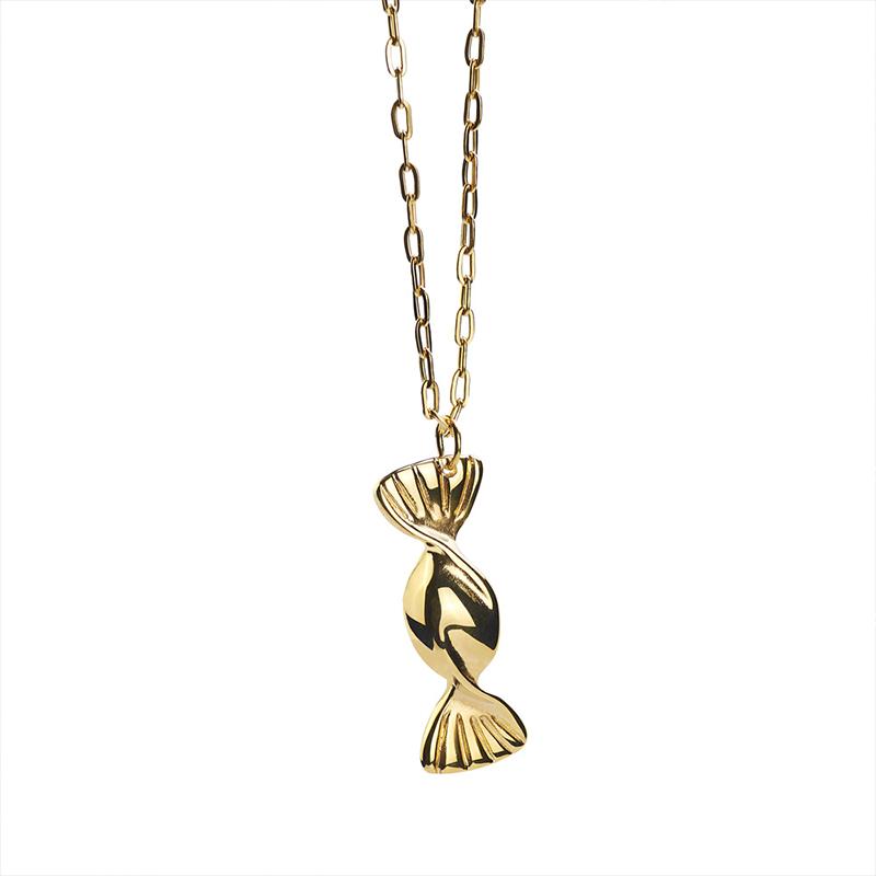 Изображение товара: Женское Ожерелье на шею, ожерелье из нержавеющей стали карамельного цвета в стиле хип-хоп, модное ожерелье с золотой цепочкой, ювелирные изделия, оптовая продажа 2020