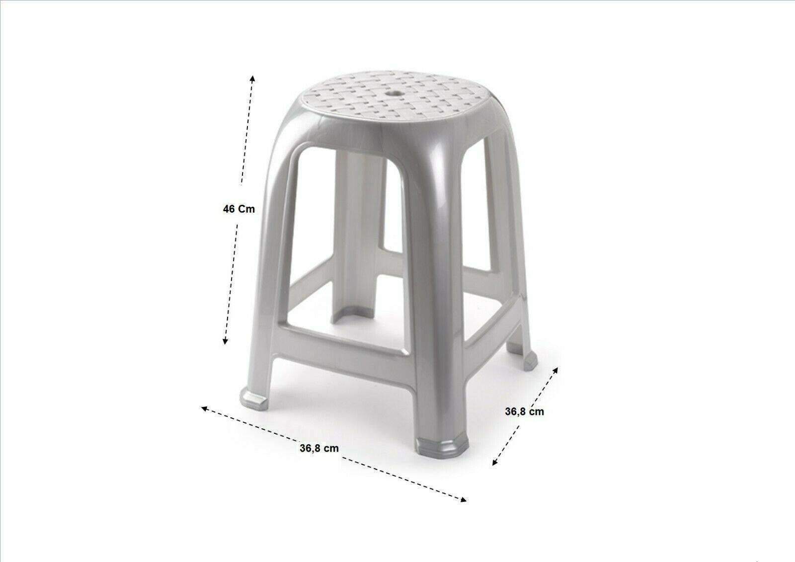 Изображение товара: 4x tabrete silla de plastico asiento apilable banco jardina camping playa