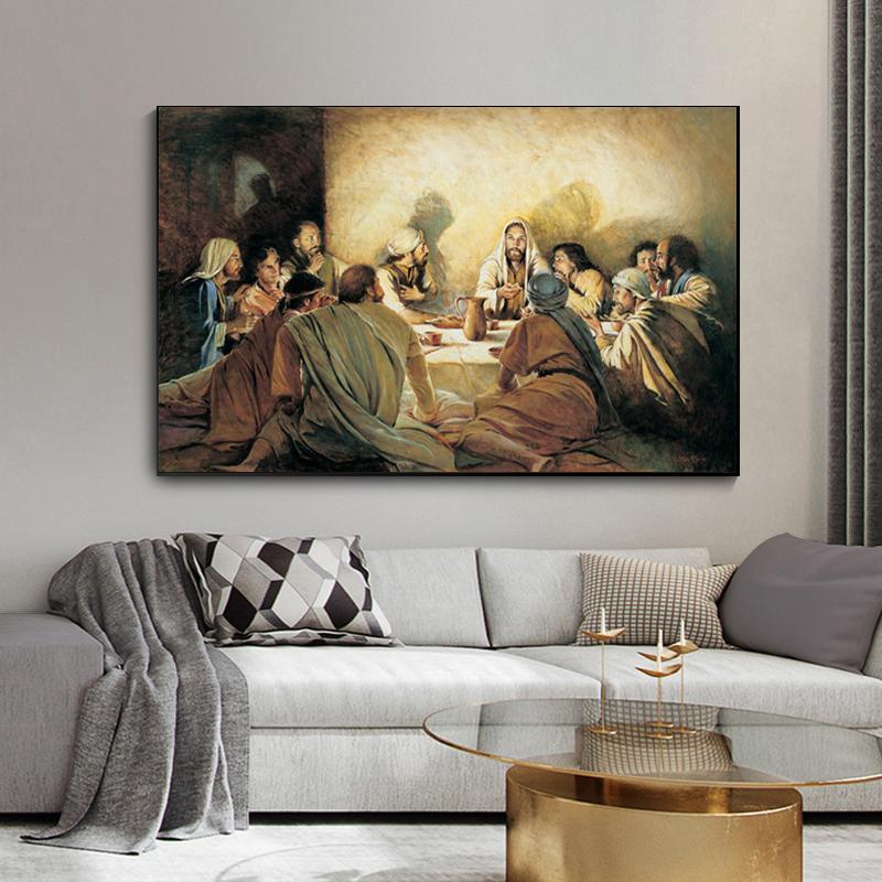 Изображение товара: Классические плакаты и принты, настенная Картина на холсте с изображением Иисуса в последней минуте, картина для гостиной, домашний декор