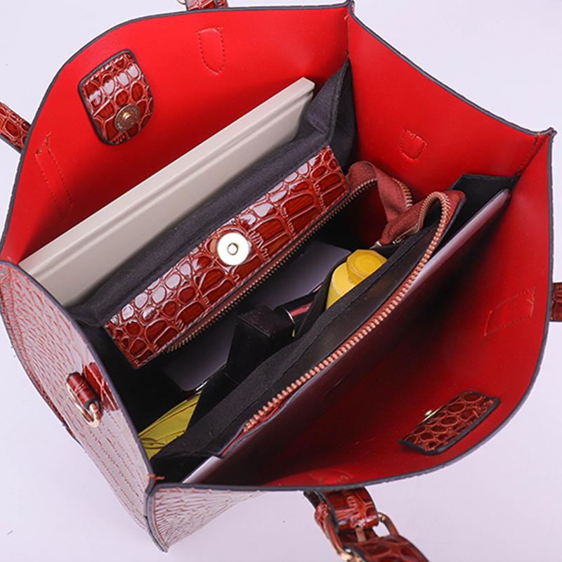 Изображение товара: Вместительные сумки Ansloth с крокодиловым узором, женские дизайнерские роскошные сумки через плечо из искусственной кожи для женщин, модные сумки через плечо HPS966