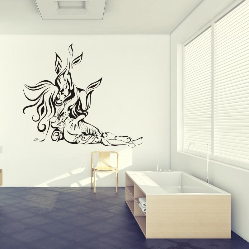 Изображение товара: Парные наклейки на стену с обнаженным телом, декор для ванной комнаты, постеры, виниловая наклейка, сексуальная девушка, наклейка на стену