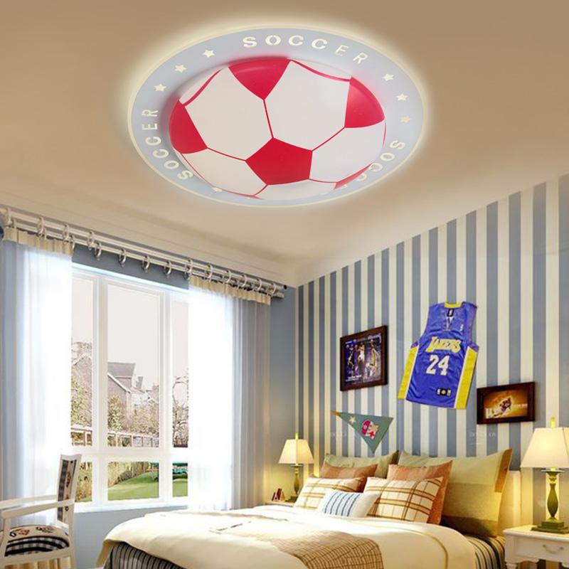 Изображение товара: D420 простая футбольная светодиодная купольная лампа на присоске для детской комнаты светильники и фонари индивидуальный креативный светильник для мальчика в спальню современный мультяшный ро