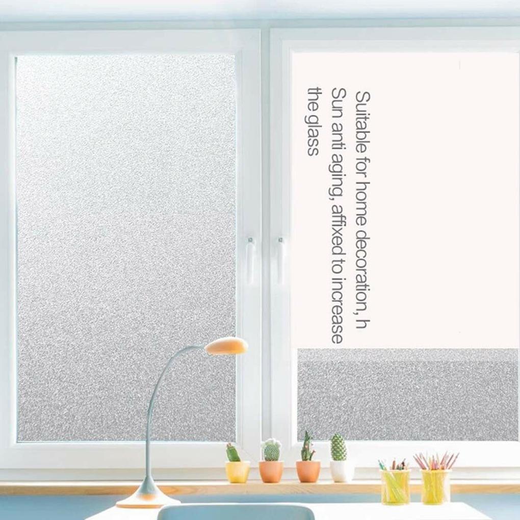 Изображение товара: ПВХ матовая оконная стеклянная пленка, наклейка на окно, пленка для конфиденциальности, матовая оконная стеклянная наклейка для ванной комнаты, офиса, гостиной, анти-УФ пленка