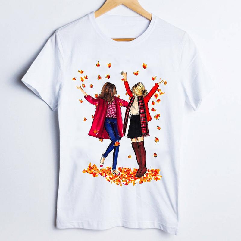 Изображение товара: Футболка женская с принтом друзей, осенняя одежда в мультяшном стиле 90-х, женская одежда, топы, женская одежда, женская футболка, женская футболка