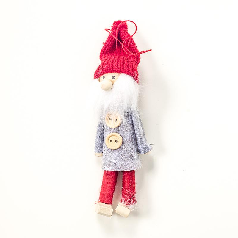 Изображение товара: 2019 подвесные деревянные подвесные куклы, украшения для дома, рождественские пуговицы, украшения для девочек, украшения для рождественской елки, новогодние подарки