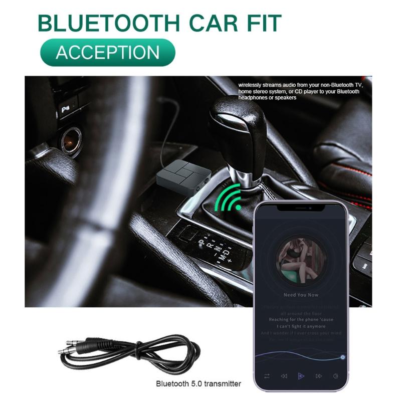 Изображение товара: Приемник-передатчик Bluetooth 5,0, 3,5 мм, AUX-разъем, RCA USB-ключ, стерео беспроводной адаптер с микрофоном для автомобиля, ТВ, ПК, наушников