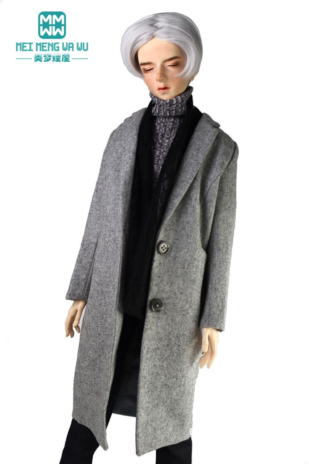 Изображение товара: Одежда для кукол BJD 60-70 см, черная рубашка для шарнирных кукол, пальто с надписью, брюки