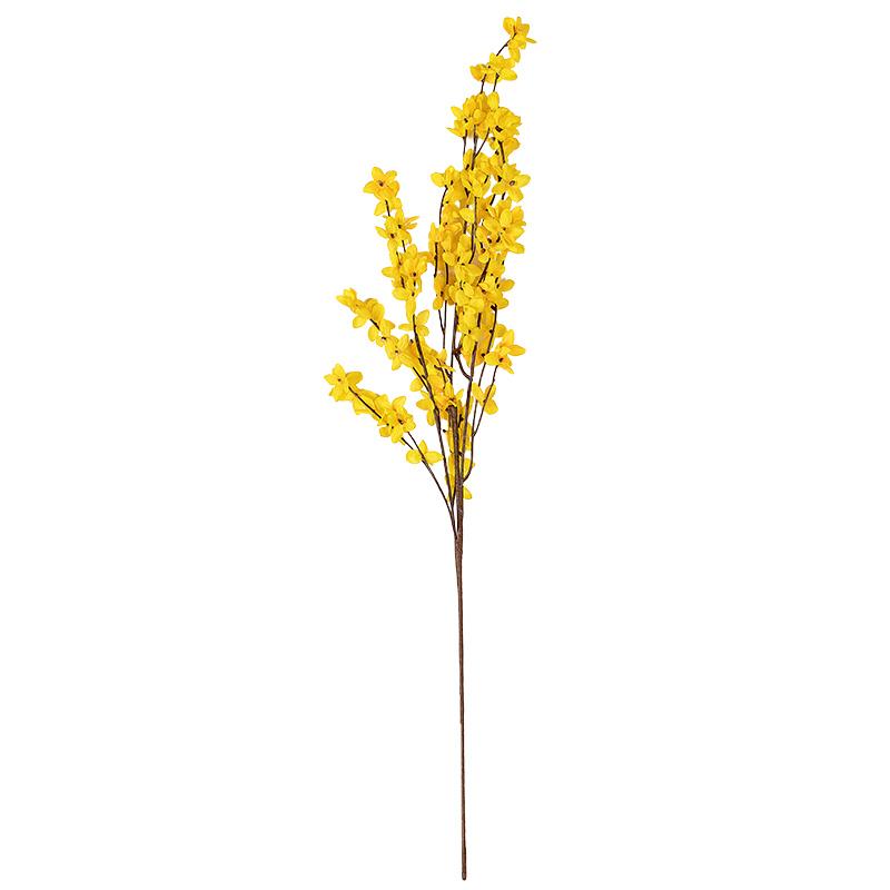 Изображение товара: 2019 желтые цветы, зимний танцующий жасмин, искусственный цветок из шелка и пластика, для дома, свадьбы, вечеринки, Цветочный декор