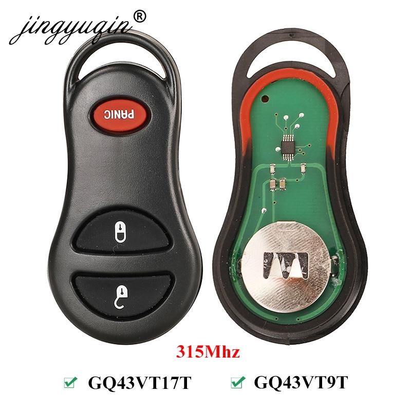 Изображение товара: Jingyuqin 3 кнопки 315 МГц дистанционный ключ для Dodge Jeep fit Chrysler Concorde 300M 2001-2004 GQ43VT17T ключ без ключа