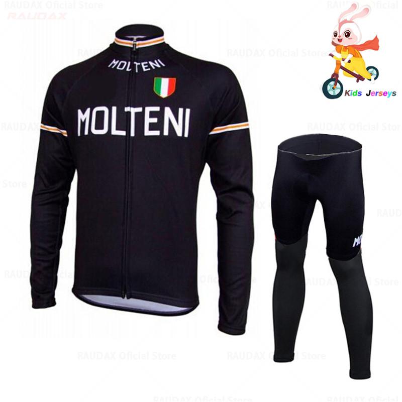 Изображение товара: Детская одежда для велоспорта MOLTENI, дышащая одежда для езды на велосипеде, с длинным рукавом, для мальчиков, на весну и осень