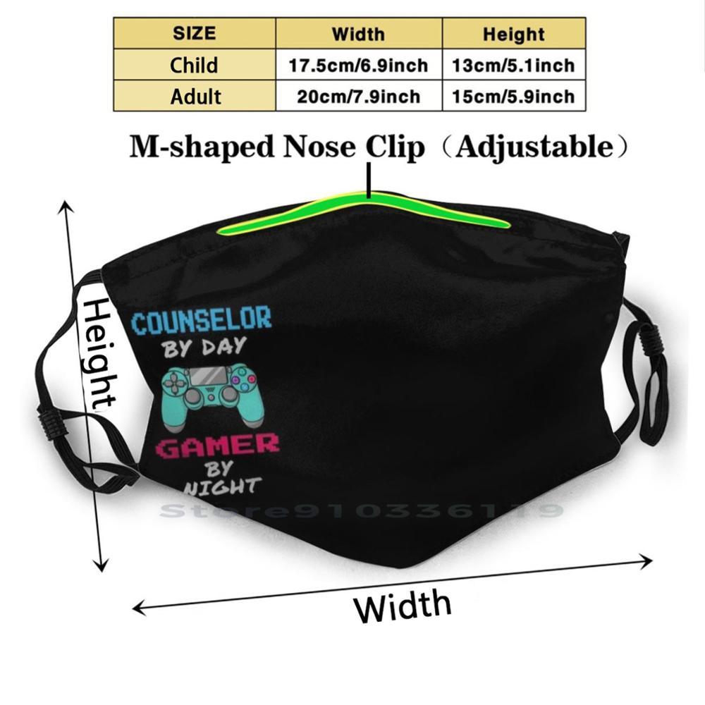 Изображение товара: Многоразовая маска для рта и лица для дневных игр с фильтрами для детей, прикольные игровые видеоигры для геймеров