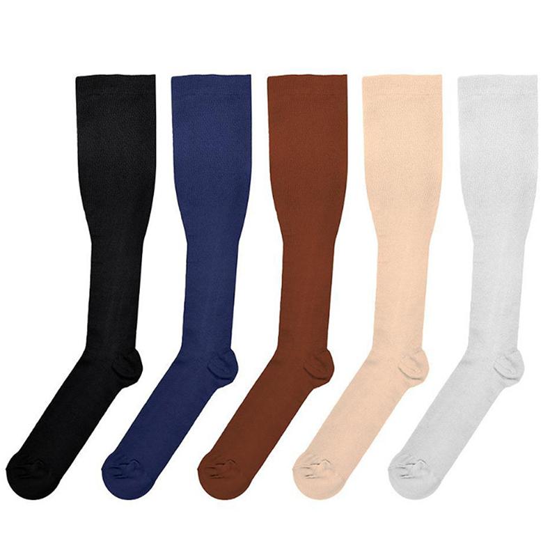 Изображение товара: Компрессионные носки носки1 пара унисекс, обезболивающие дышащие высокие носки до колен для мужчин и женщин, облегчение ног