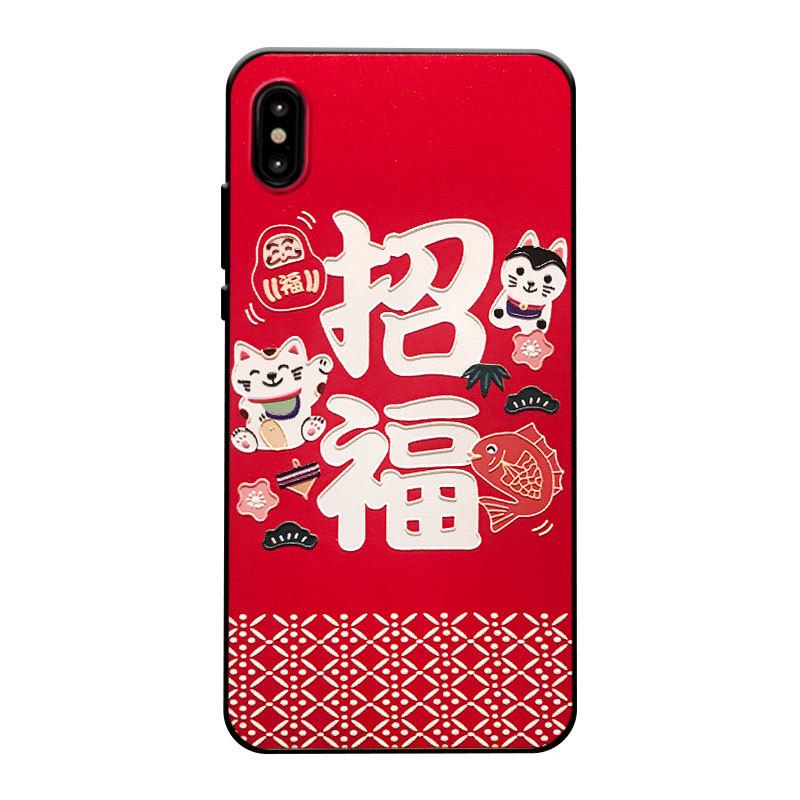 Изображение товара: Lucky Cat 3D Embossed Phone Case for Xiaomi Redmi Note 7 8 9 Pro 8T 7A 8A Mi 10 9 8 Lite 9T CC9 CC9e Soft Cozy Matte Cases
