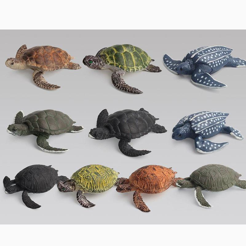 Изображение товара: 10 Kidns имитация черепахи статуэтки коллекционные игрушки черепаха экшн-фигурки животных Детские Пластик цемента животных Sandtable Сцена Игрушки