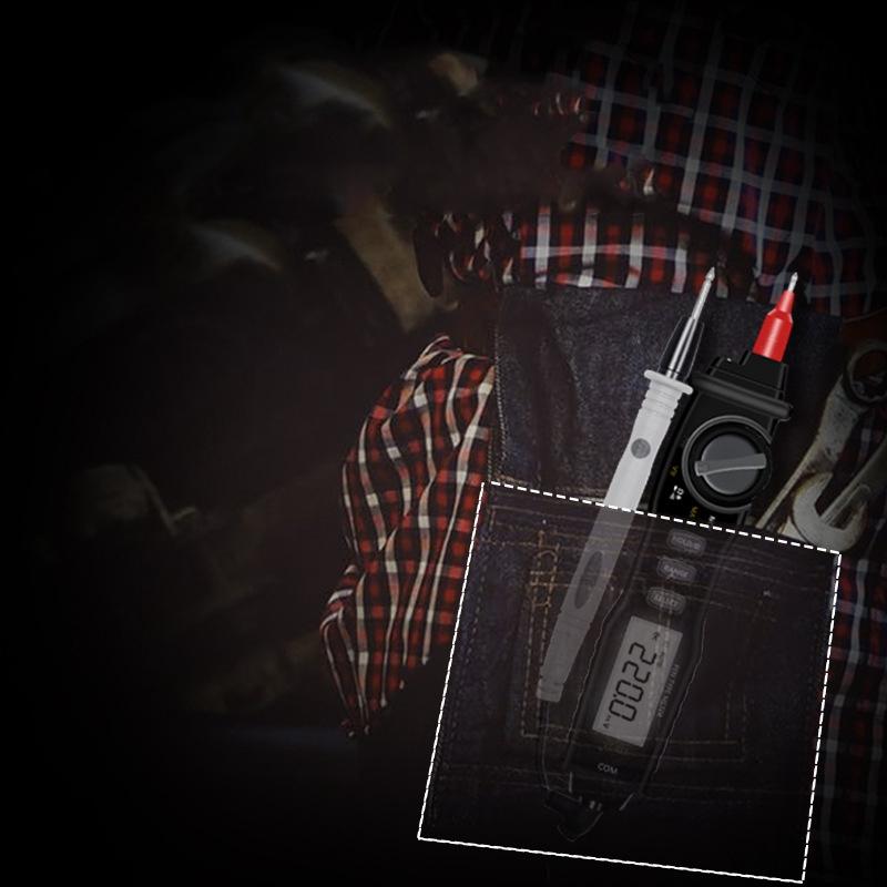 Изображение товара: Ручной цифровой мультиметр-ручка Вольтметр Сопротивление Диод Непрерывность тестер подсветка дисплей
