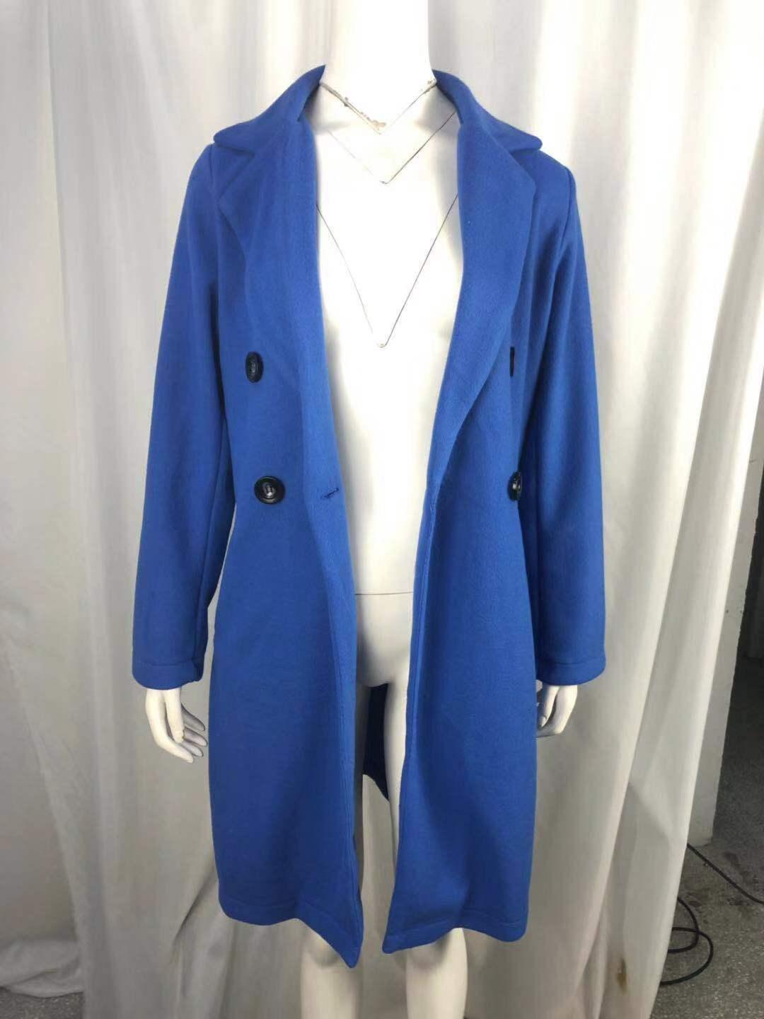 Изображение товара: Пальто женское Шерстяное с отложным воротником, с длинным рукавом, большой размер 5XL, Осень-зима, 2020