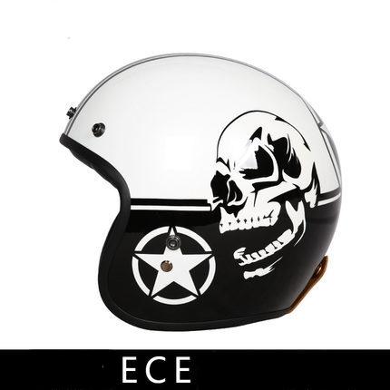 Изображение товара: 2020 New Arrival Fiberglass Motorcycle Helmet Vintage Scooter Open Face Helmet 3/4 Moto Casco Light Weight Capacete