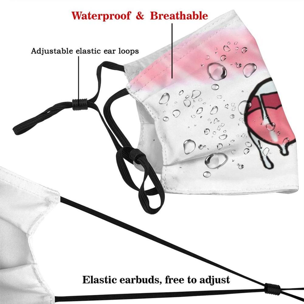 Изображение товара: Маска для лица с открытым ртом для взрослых и детей, моющаяся смешная маска с фильтром, розовая
