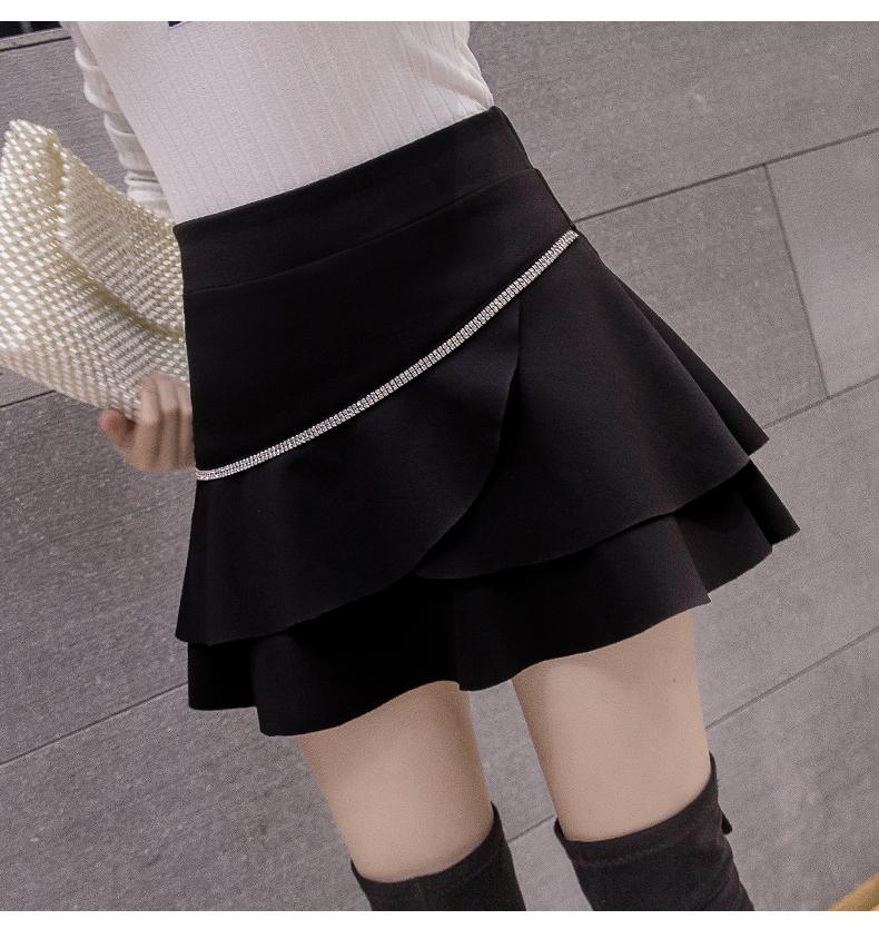 Изображение товара: Женская юбка-трапеция с высокой талией, нестандартная короткая юбка с оборками в Корейском стиле, новинка осенне-зимнего сезона 2020