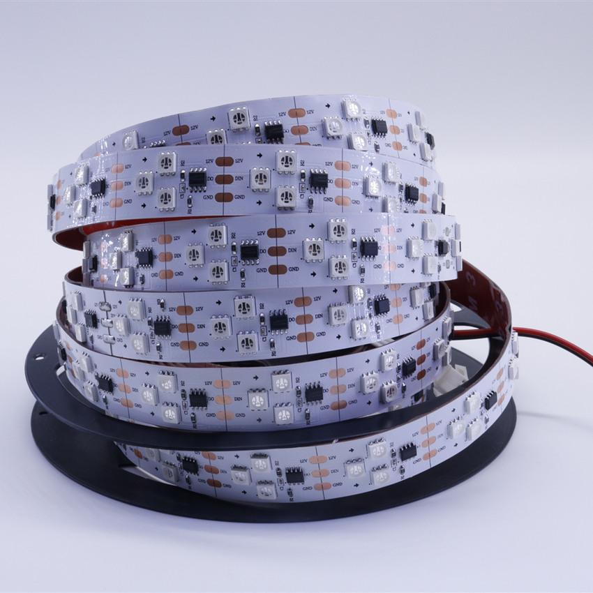 Изображение товара: Адресная Светодиодная лента ws2811 SM16703, 90 светодиодов, цифровая светодиодная лента (3 светодиода в группе), волшебная Пиксельная Светодиодная лента от производителя, 90 светодиодов