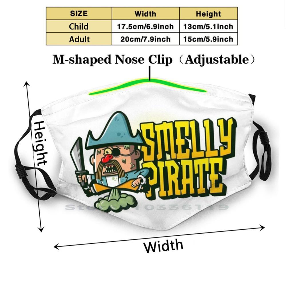 Изображение товара: Пахнущая Пиратская многоразовая маска для лица с фильтрами, Детская пахнущая Пиратская мультяшная жуткая забавная маска