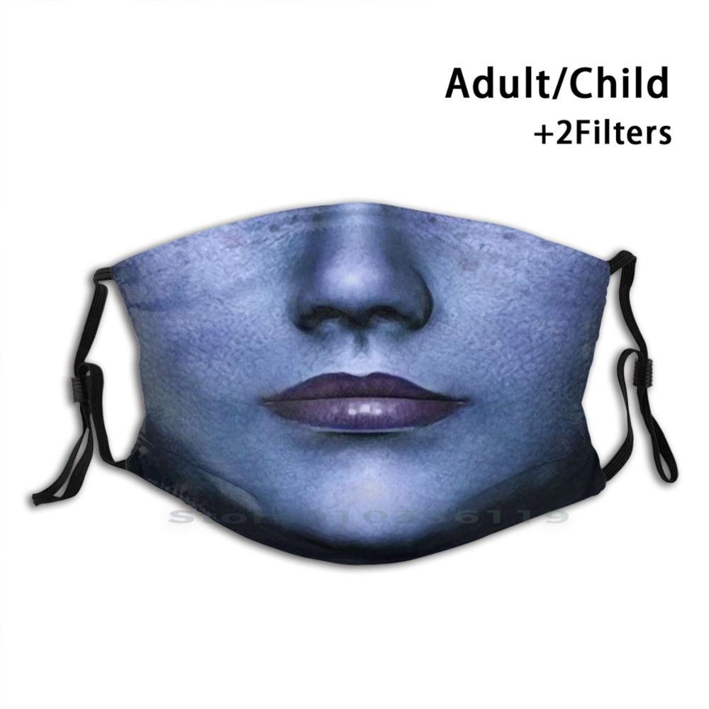 Изображение товара: Liara T 'soni маска для лица с изображением рта многоразовая маска для лица с фильтрами для детей, научная фантастика, футуристический эффект Tali Mass Effect, Tali Zorah Space