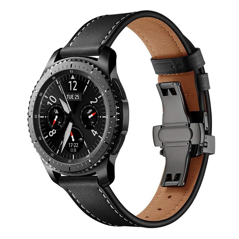 Изображение товара: Ремешок из натуральной кожи для Samsung Galaxy Watch 46 мм, 22 мм, ремешок для наручных часов Samsung Gear S3 Classic / Gear S3 Frontier