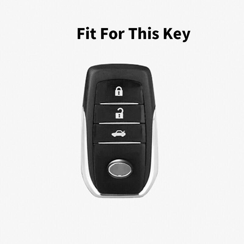 Изображение товара: Чехол для автомобильного ключа из ТПУ для Toyota Camry Hybrid Land Cruiser Highlander, чехол для ключей с кожаным узором, защитный чехол для ключа с дистанционным управлением