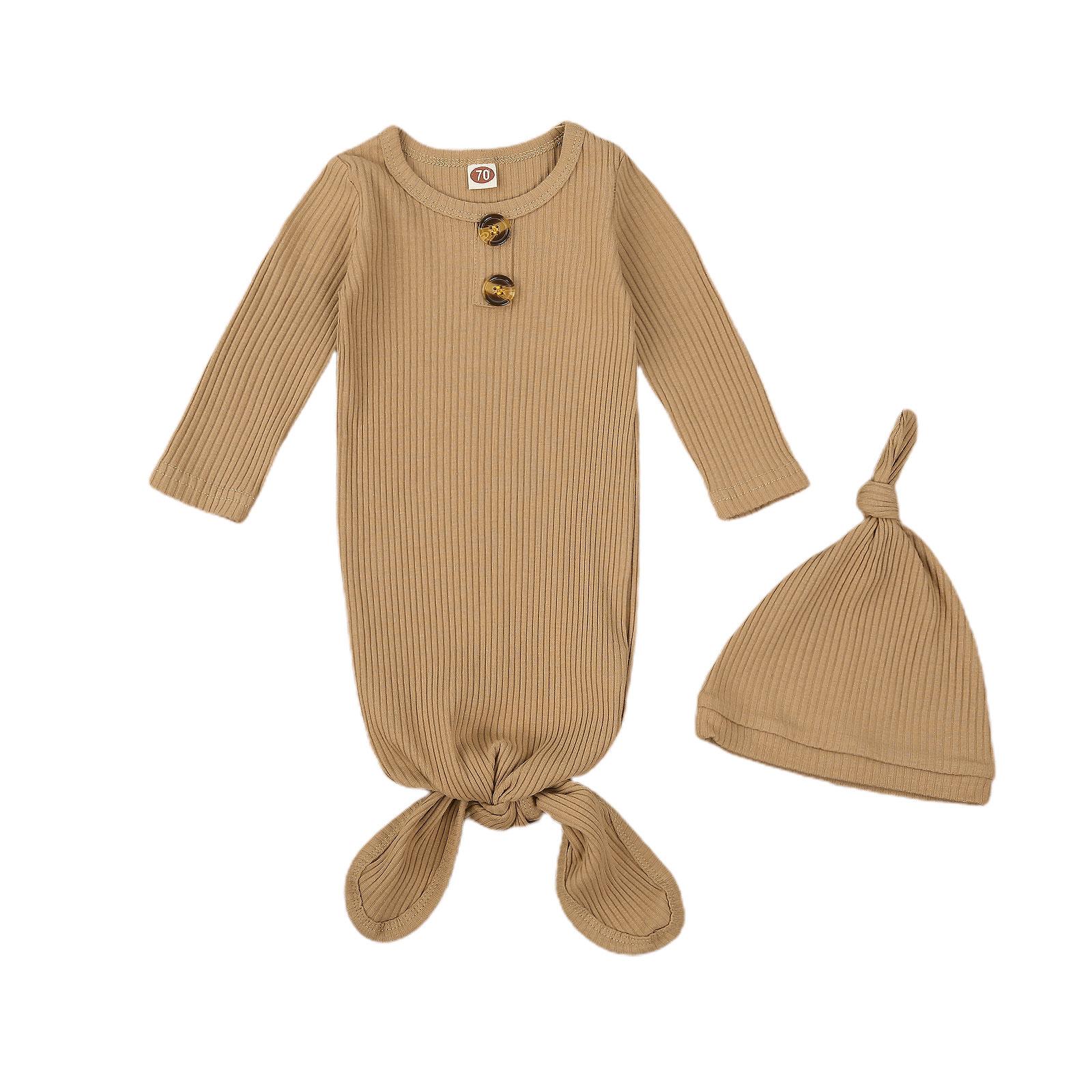 Изображение товара: Новинка 2020 года; Модное однотонное детское стеганое одеяло и шапочка с длинными рукавами; Комфортный спальный мешок и шапочка для новорожденных