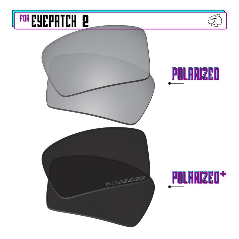 Изображение товара: Ezrelease поляризационные Сменные линзы для солнцезащитных очков-Oakley Eyepatch 2-BlackP Plus-Silver P