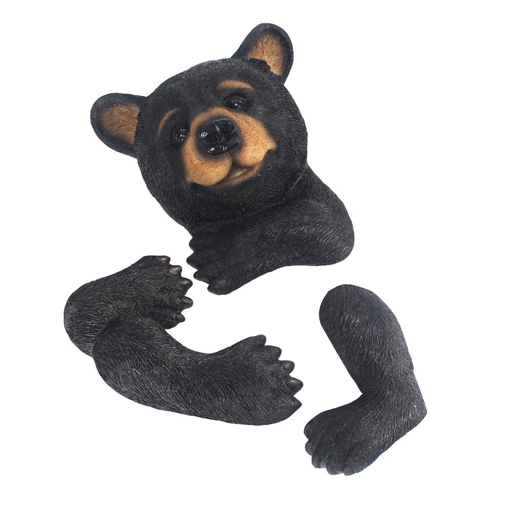 Изображение товара: Лидер продаж, уличная скульптура черного медведя, в виде дерева из смолы, подарок или садовая декоративная статуя, лицо для деревьев