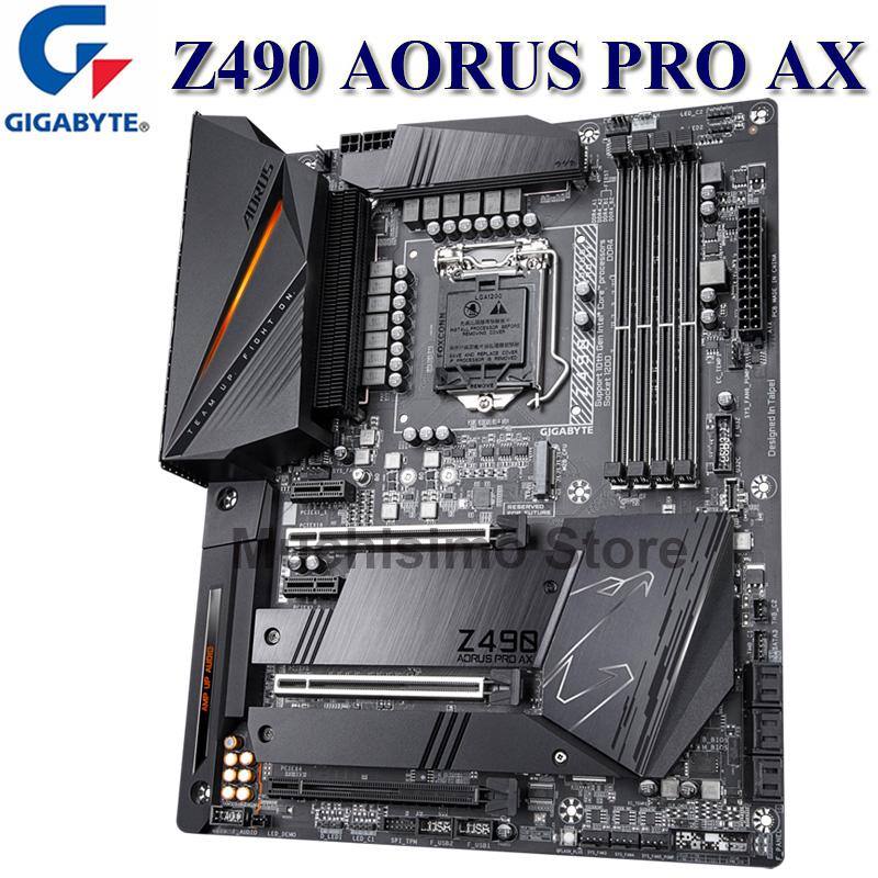 Изображение товара: Материнская плата LGA 1200 для Gigabyte Z490 AORUS PRO AX, PCI-E 4,0 DDR4 128 ГБ SATA III, двухканальный настольный процессор Z490, материнская плата 1200 Новинка