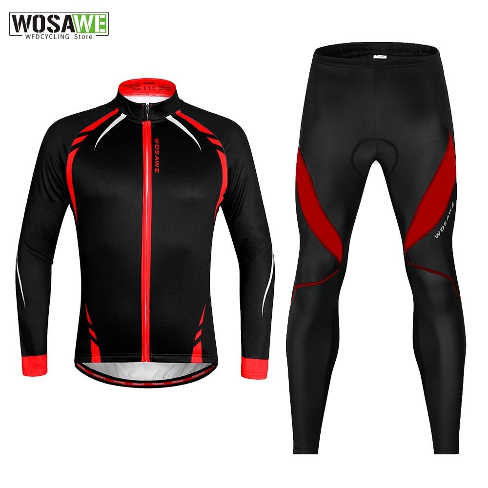 Изображение товара: Комплект для велоспорта WOSAWE мужской, весна-осень, комплект из куртки и брюк для езды на горном велосипеде, одежда для велоспорта