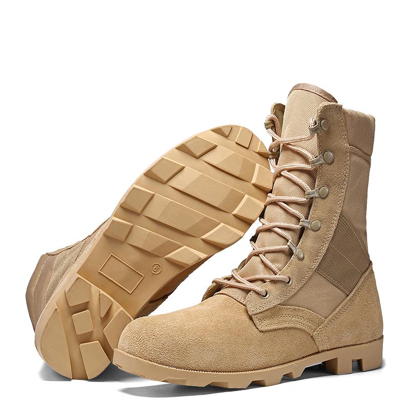 Изображение товара: Мужские тактические ботинки, кожаные ботинки в стиле милитари, для альпинизма, работы